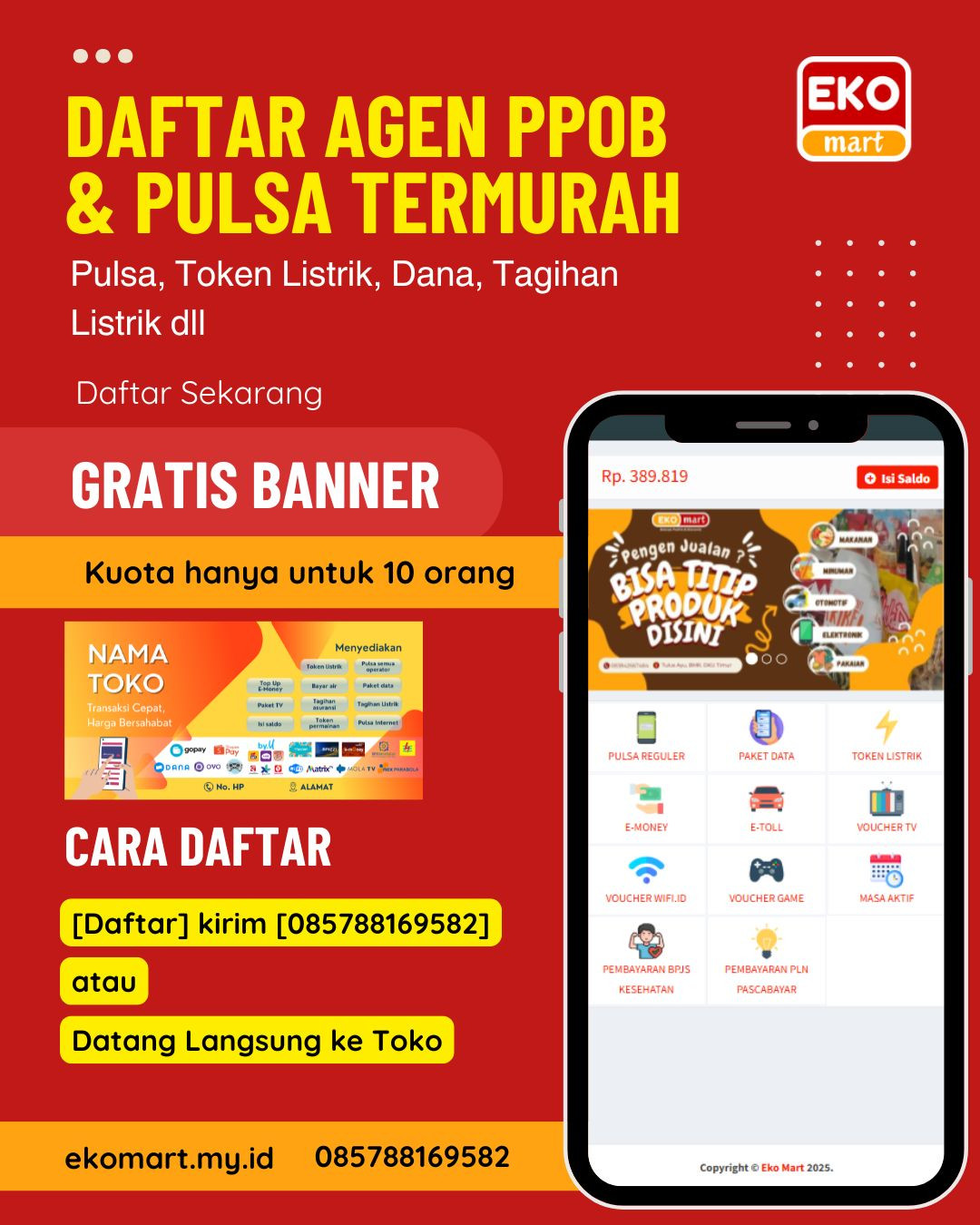 Daftar Agen PPOB & Pulsa Termurah Belitang – Gratis Banner & Harga Terendah!